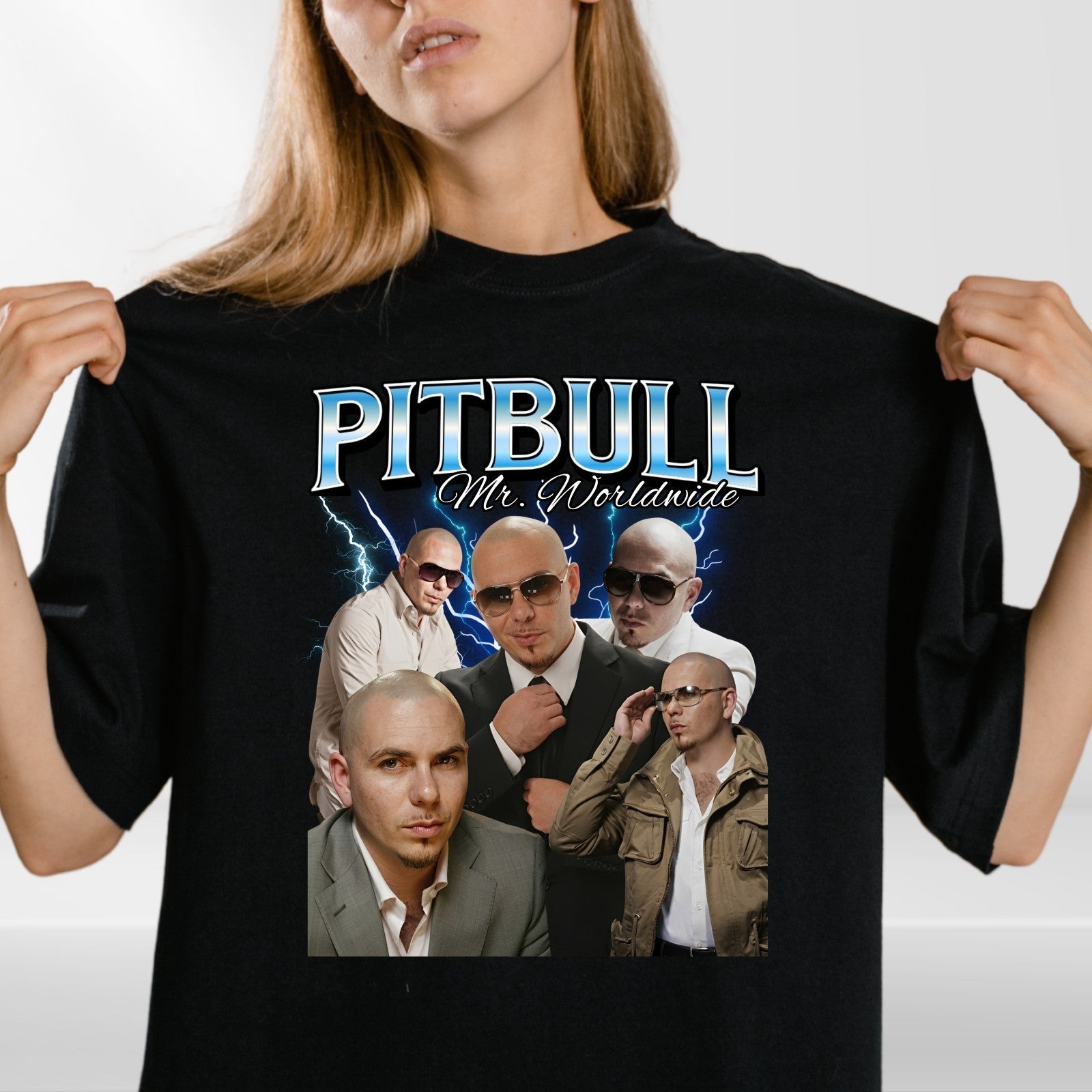 Retro Mr Worldwide Inspired T Shirt Vintage Music Graphic Fan Tee Top UK
