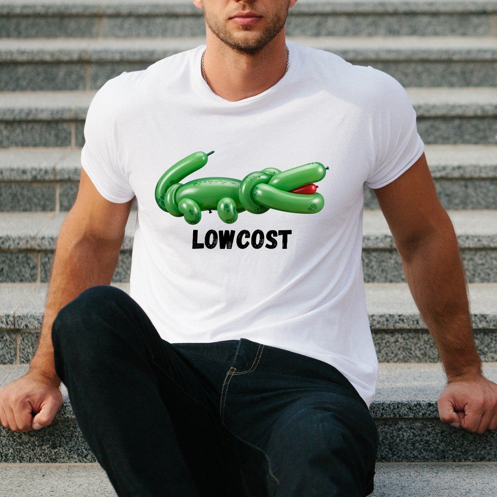 Funny Crocodile Parody T Shirt Balloon Graphic Novelty Unisex Gift Tee UK