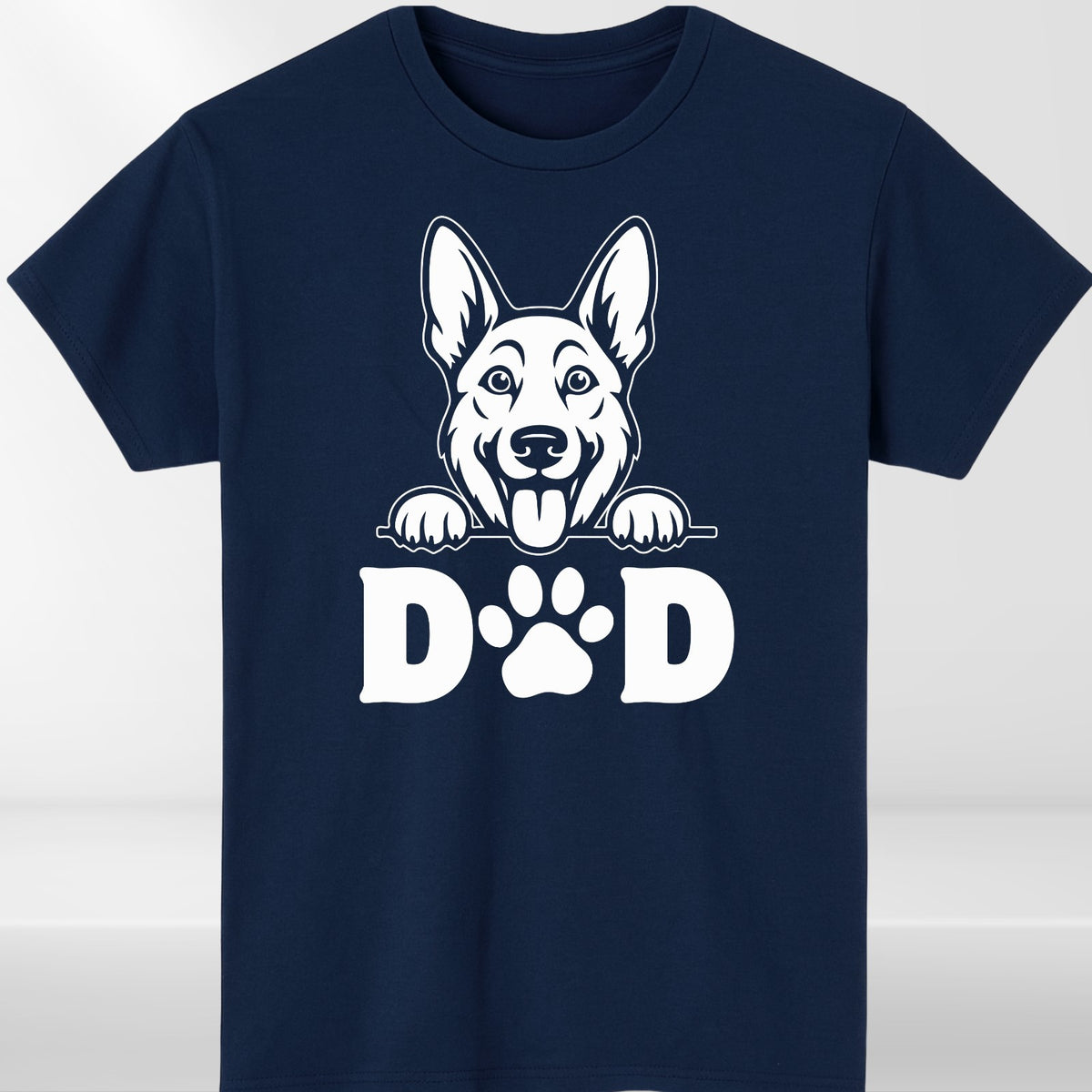 Dog Dad T-Shirt Funny German Shepherd Paw Print Mens Unisex Pet Lover Gift