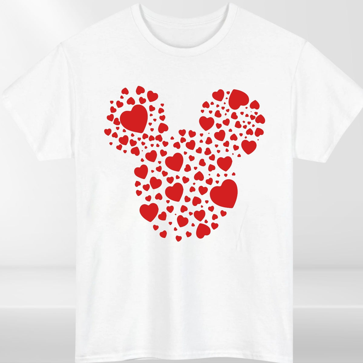 Mickey Minnie Heart T-Shirt Matching Disney Love Unisex Tee