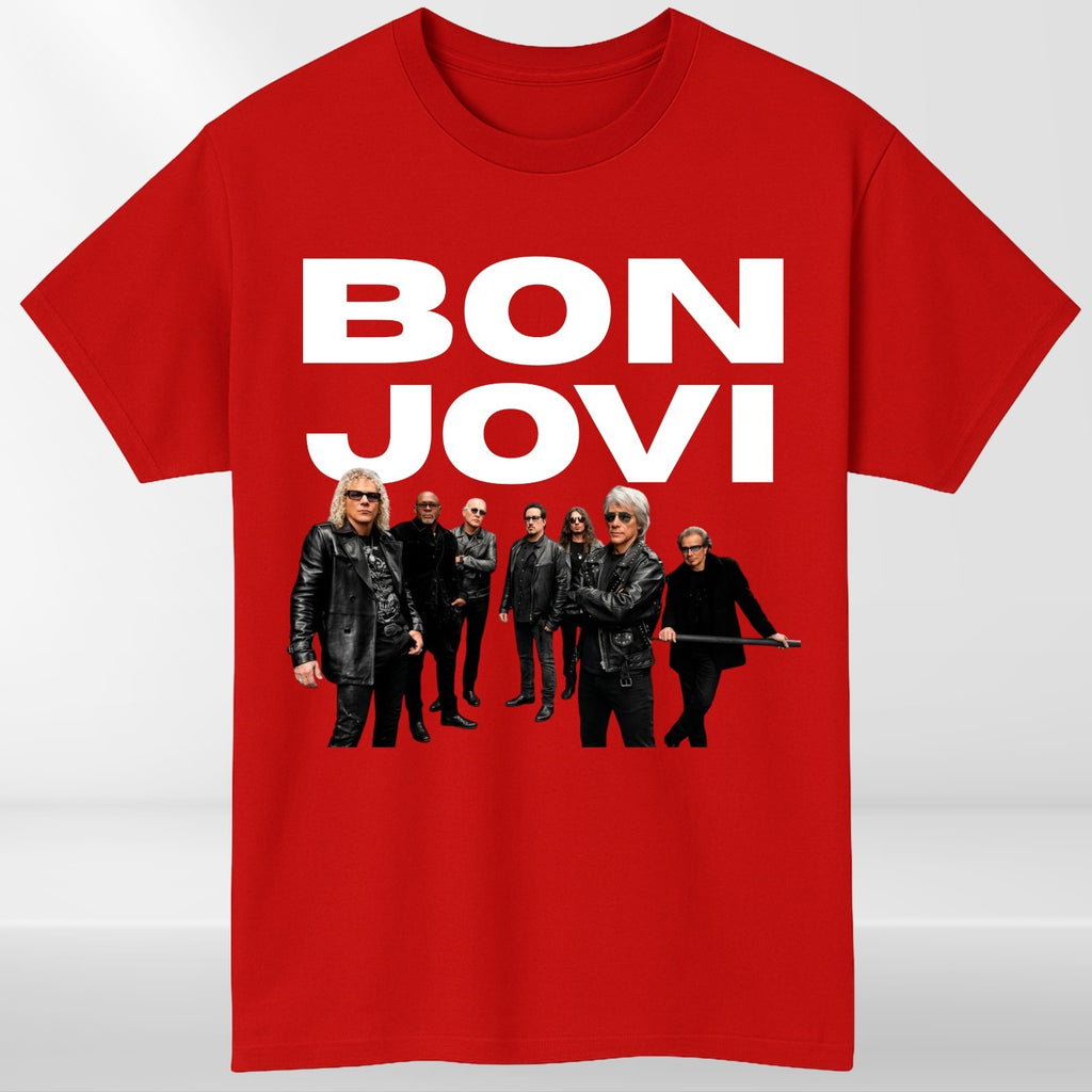 Bon Jovi Inspired T-Shirt Band Merch Heart Unisex Tee Tour Rock Top
