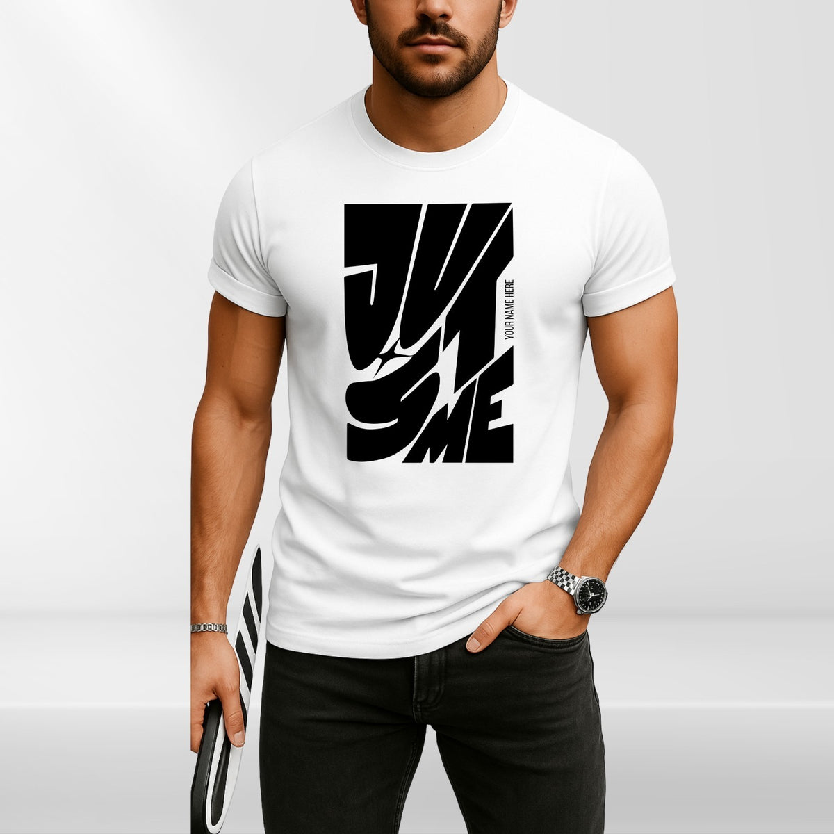 Custom Just Me Personalised Bold T-Shirt product view 2