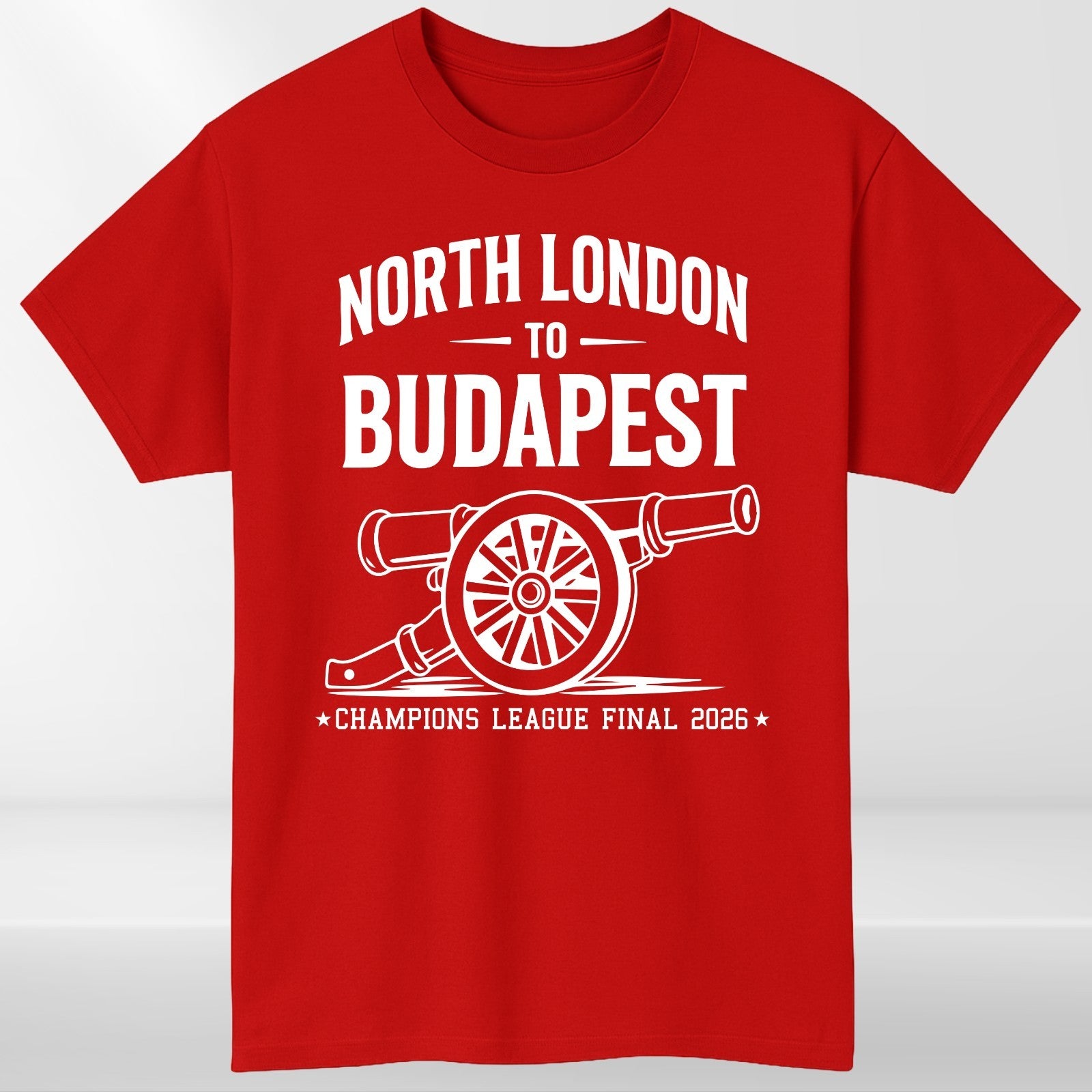 North London to Budapest T-Shirt Champions League Final 2026 - Football Fan Gift