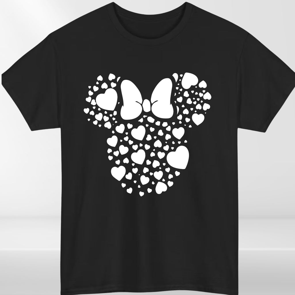 Mickey Minnie Heart T-Shirt Matching Disney Love Unisex Tee