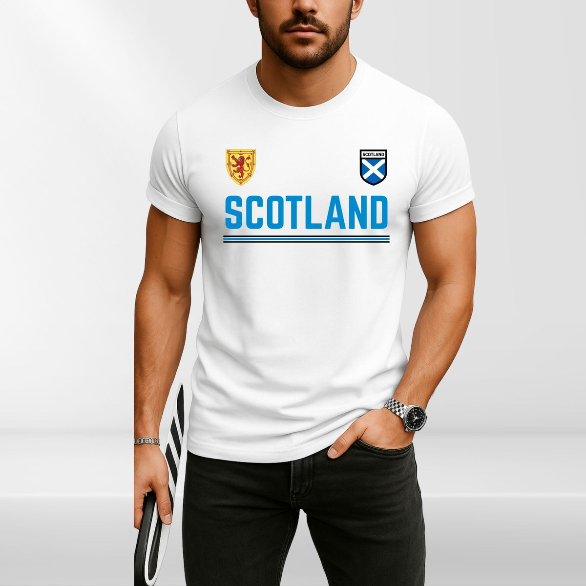 Scotland Lion Rampant T Shirt Saltire Retro Football Womens Fan Tee Top