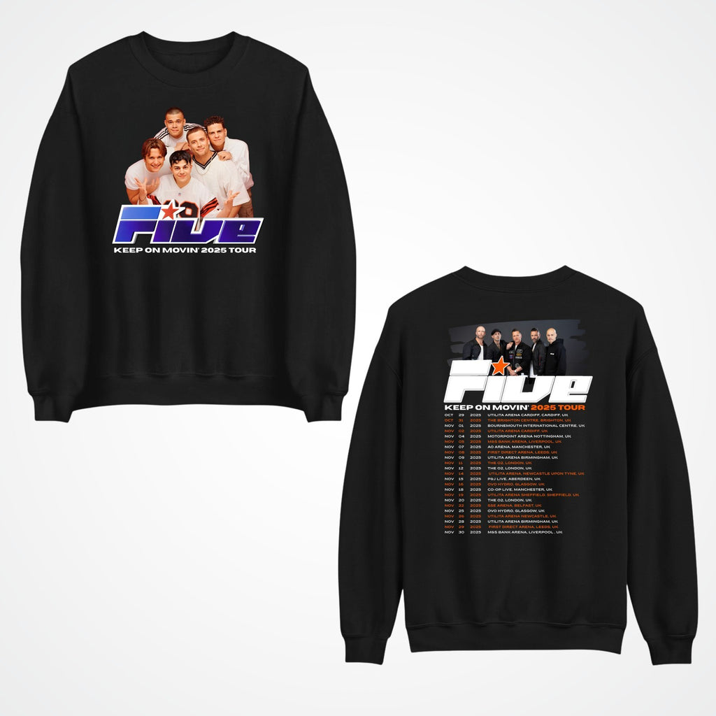 Vintage FIVE Boyband Sweatshirt: 90s Keep On Moving Tour Jumper Top