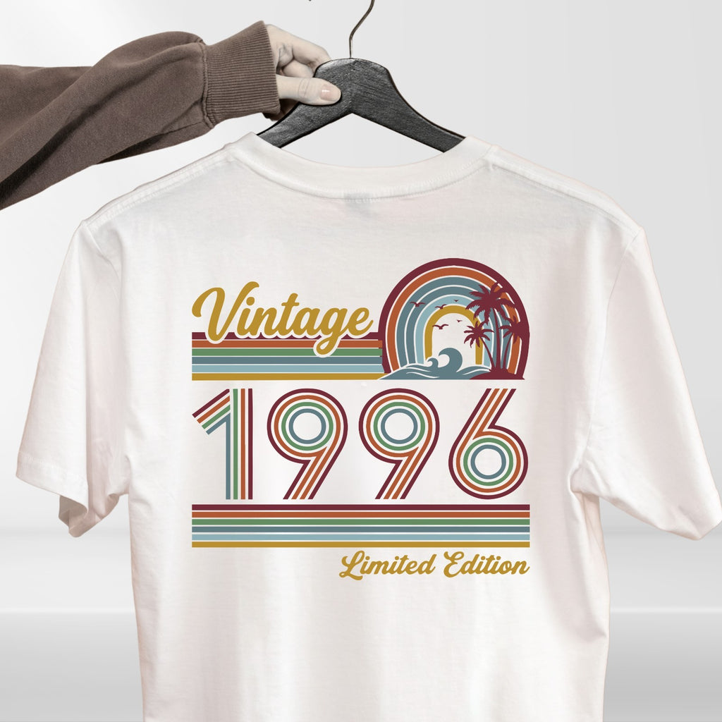 Vintage 1996 Limited Edition T Shirt 30th Birthday Retro Graphic Gift Tee UK