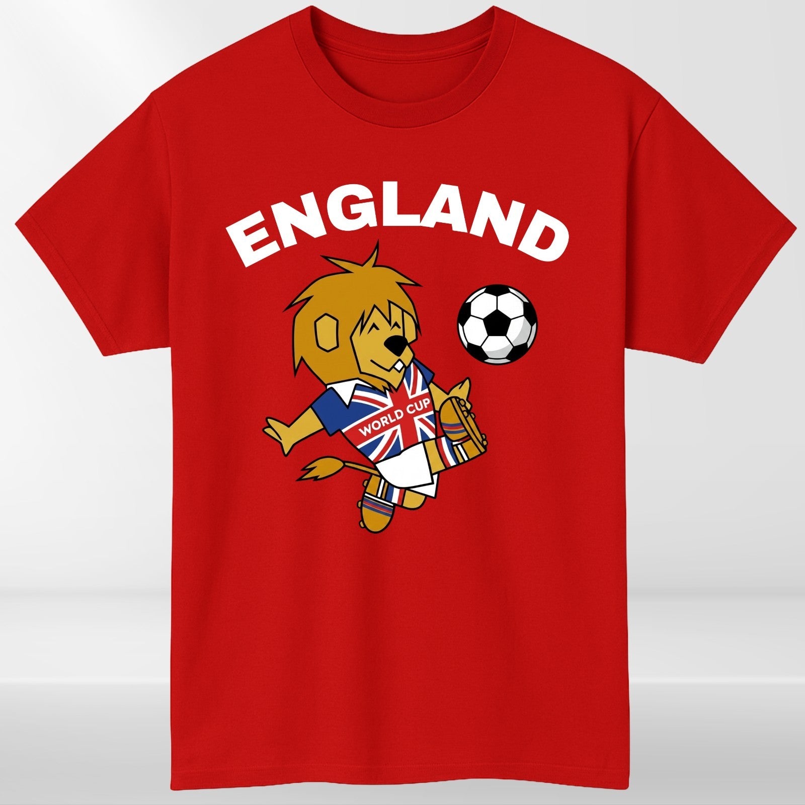 World Cup Willie England Football Fan T Shirt Retro Unisex Gift Tee Top