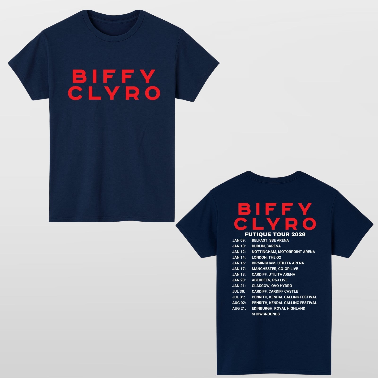 Biffy Clyro Futique Tour 2026 Unisex T Shirt - VintageRock Band Tee Top
