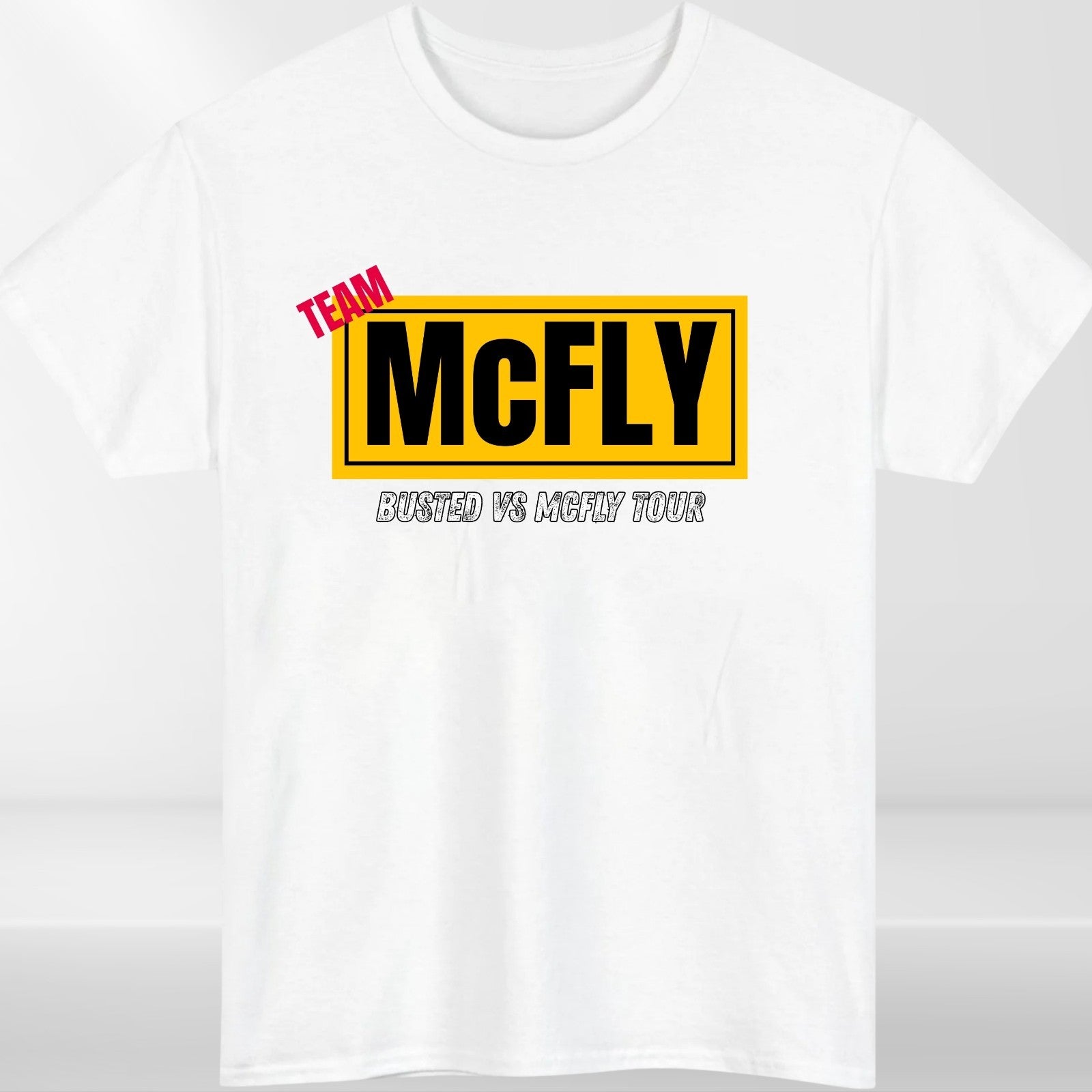 McFly vs Busted Tour 2025 T-Shirt Team McFly Band Front & Back Concert Gift Top