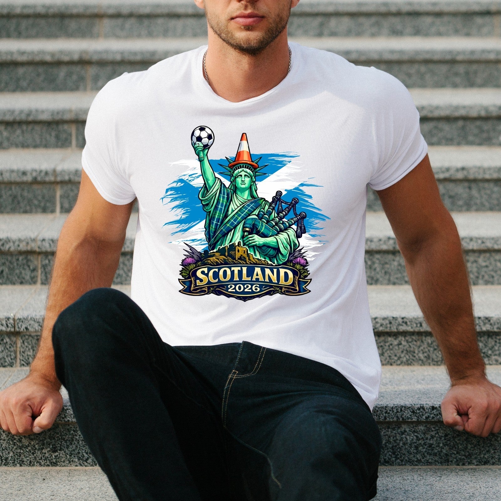 Scotland Football World cup Liberty Cone T shirt 2026 Unisex Kids Gift Tee