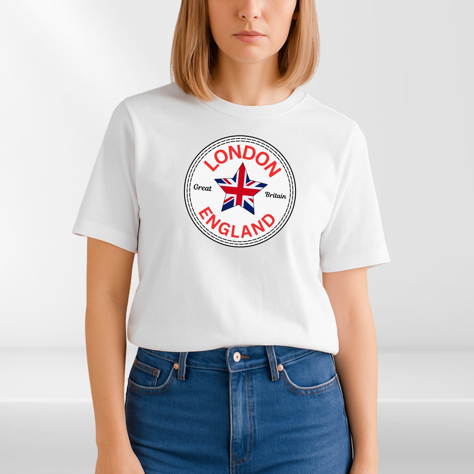 London England T shirt Union Jack Converse Printed Adult Souvenir Unisex Tees