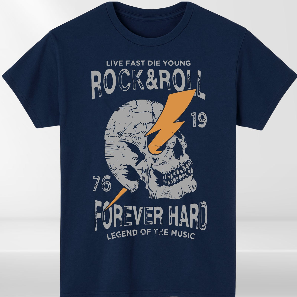 KAM Big Fashion Rock N Roll T Shirt Cotton Short Sleeve Casual Tee