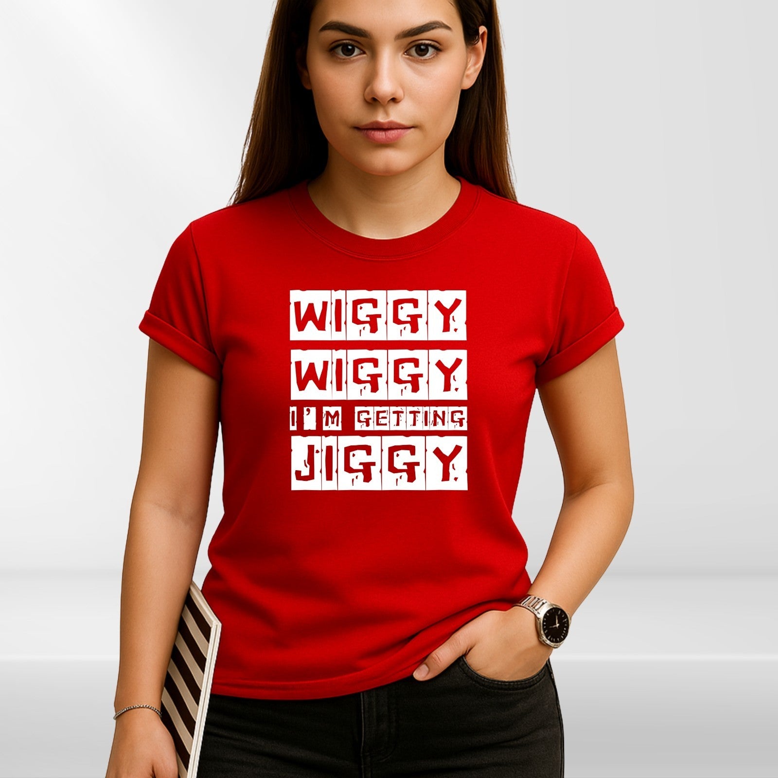 Wiggy Wiggy I’m Getting Jiggy T Shirt | Funny Hip Hop Tee | Streetwear Gift 3Y–4