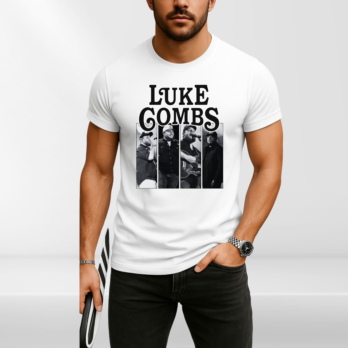 Luke Combs Inspired Adult T Shirt Country Music Graphic Fan Tee Top UK