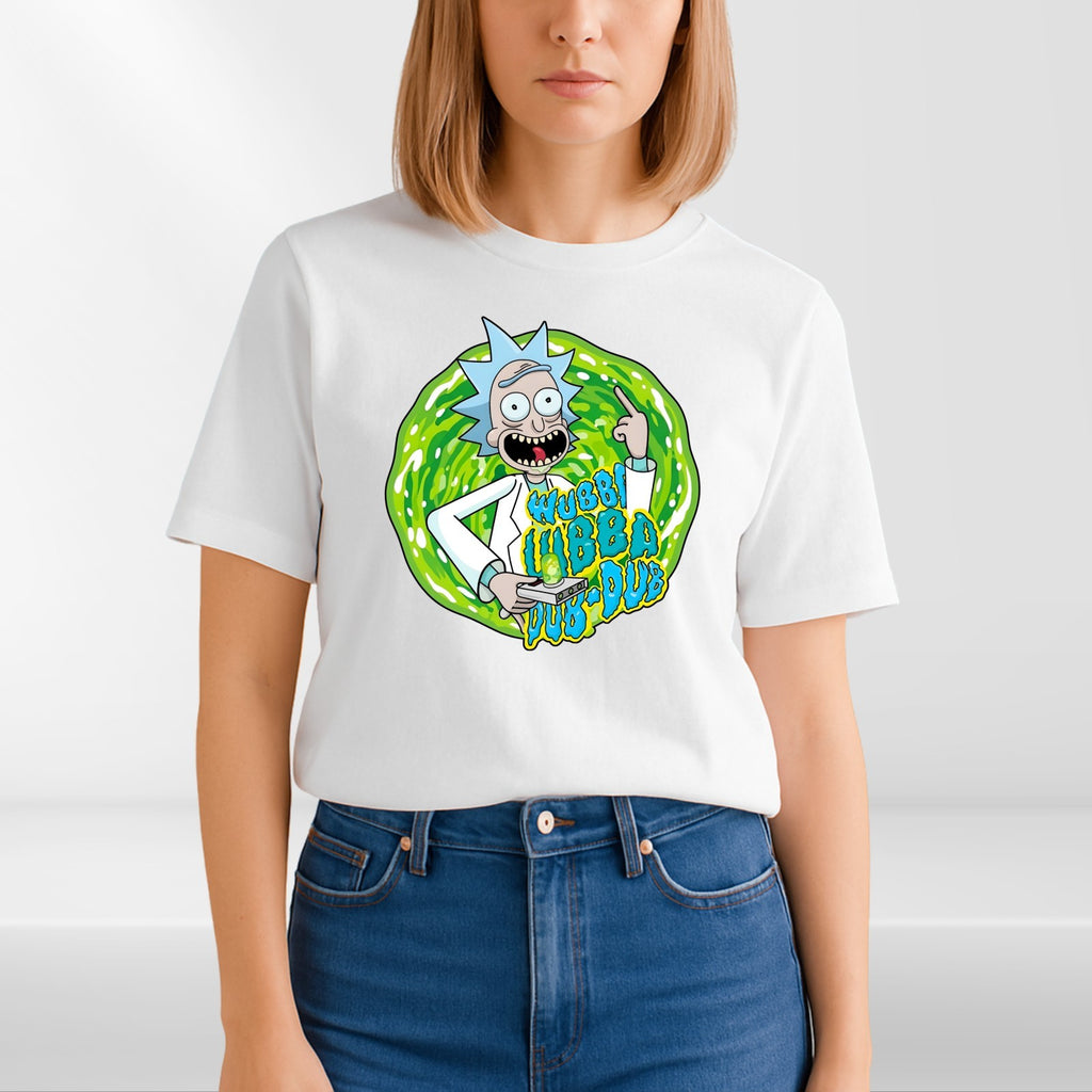 Rick and Morty Wubba Lubba Dub Dub T-Shirt Funny Cartoon Unisex Graphic Tee