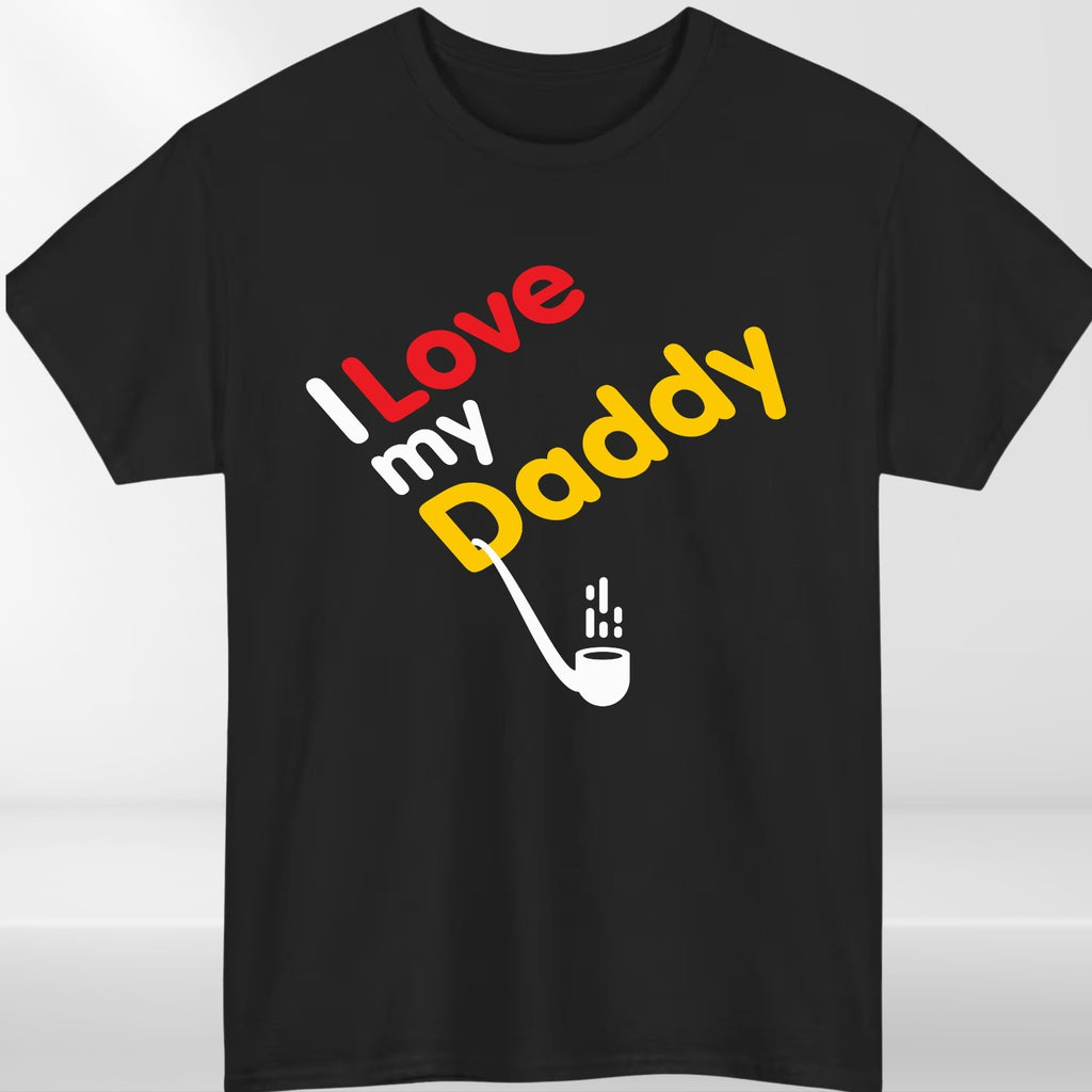 I Love My Daddy T-Shirt Funny Fathers Day Gift Kids Baby Dad Tee Cute Family Top