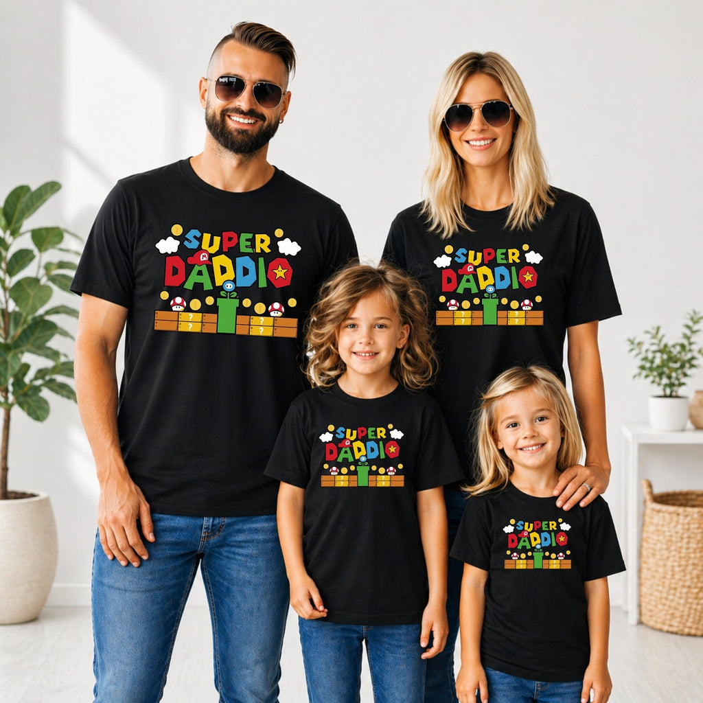 Gaming Dad Matching T Shirt Fathers Day Kids Baby Unisex Gift Tee Top