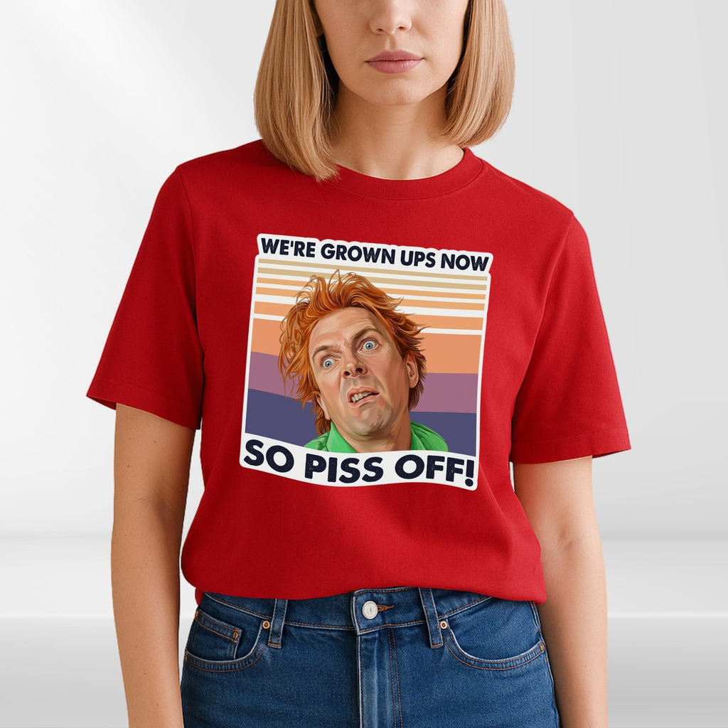 DROP DEAD FRED INSPIRED T SHIRT WE'RE GROWN UPS NOW FUNNY RIK MAYALL UNISEX TEE
