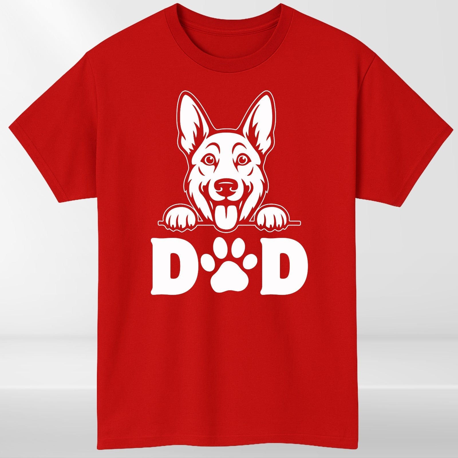 Dog Dad T-Shirt Funny German Shepherd Paw Print Mens Unisex Pet Lover Gift