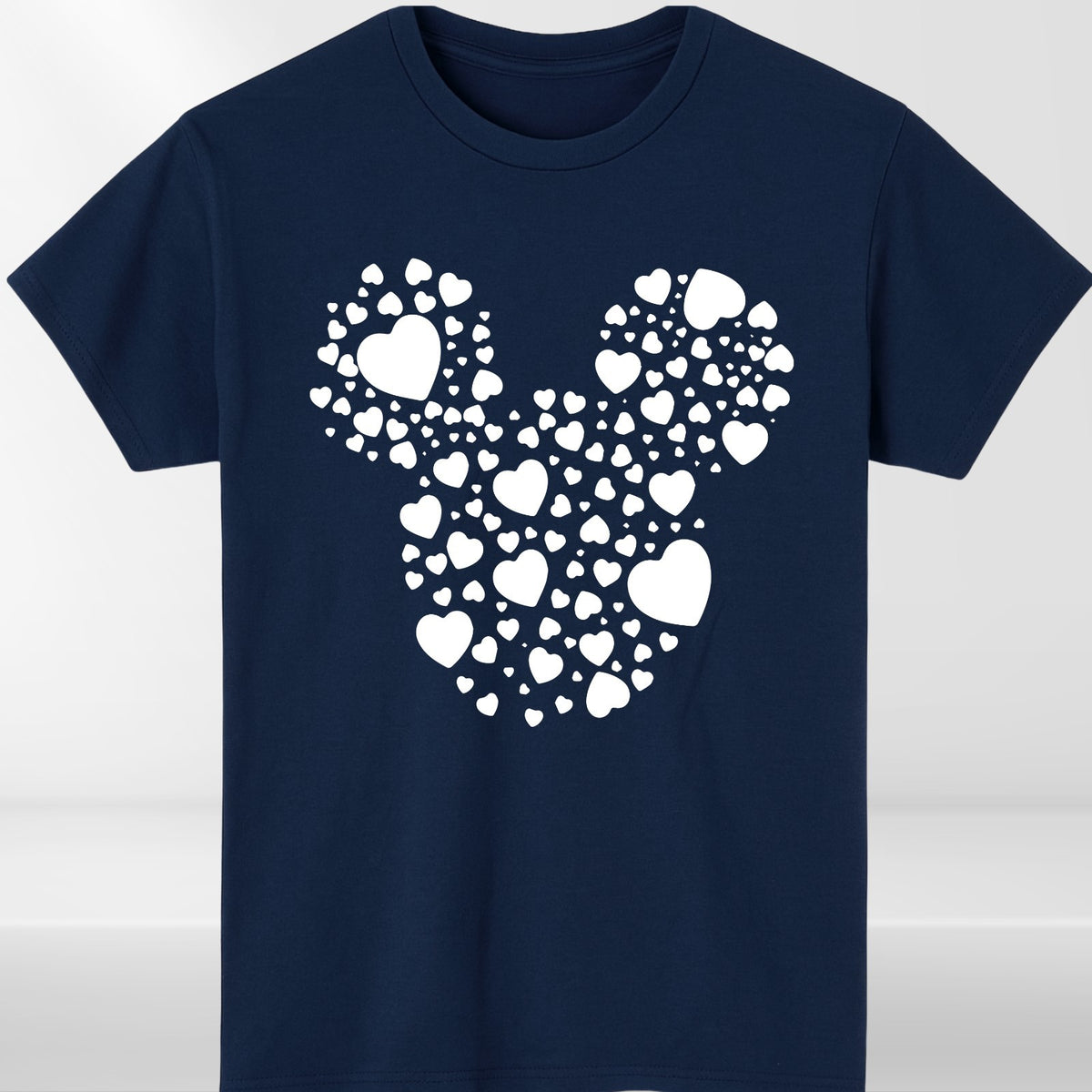 Mickey Minnie Heart T-Shirt Matching Disney Love Unisex Tee