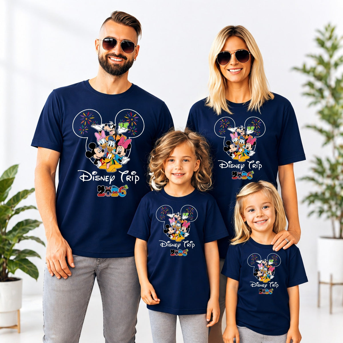 Family Vacation Trip 2026 Matching T-Shirt Theme Park Holiday Graphic Tee Adults