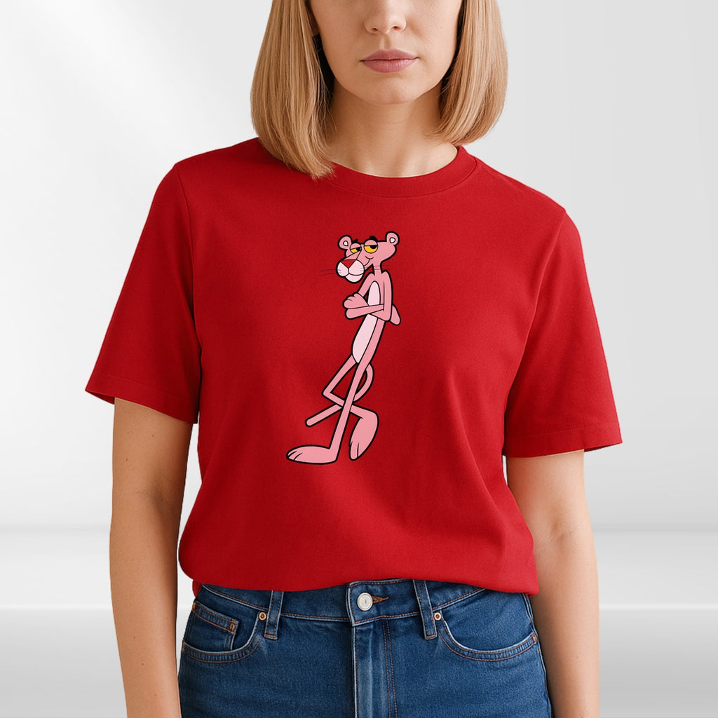 Pink Panther Retro Cartoon T-Shirt Vintage Funny Graphic Unisex Tee Classic Gift