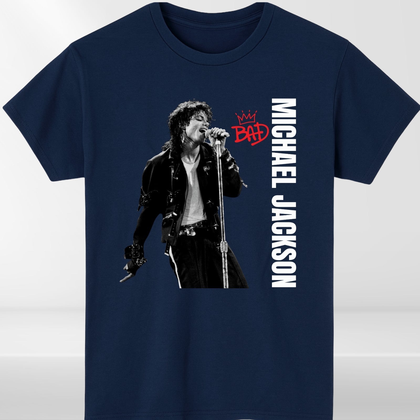 Michael Jackson Bad Album T-Shirt Pop King Graphic Unisex Tee