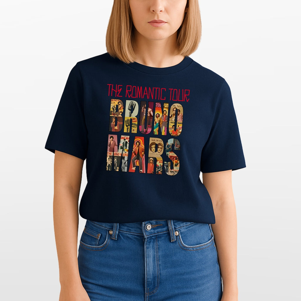 Bruno Mars The Romantic Tour 2026 Concert T Shirt Music Fan Unisex Tee UK