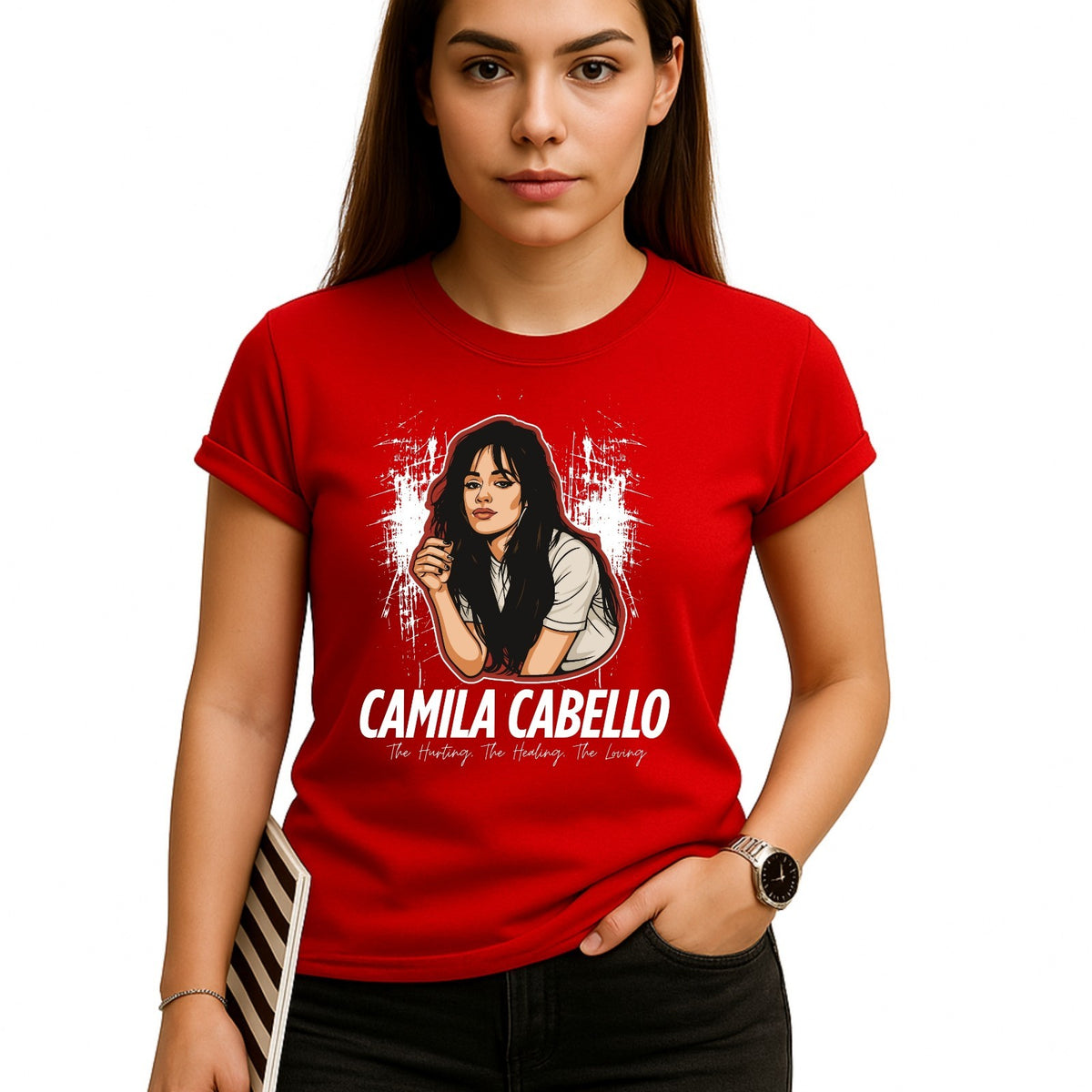 Cam ila Cab-ello Retro Cab ello T-Shirt product view 5