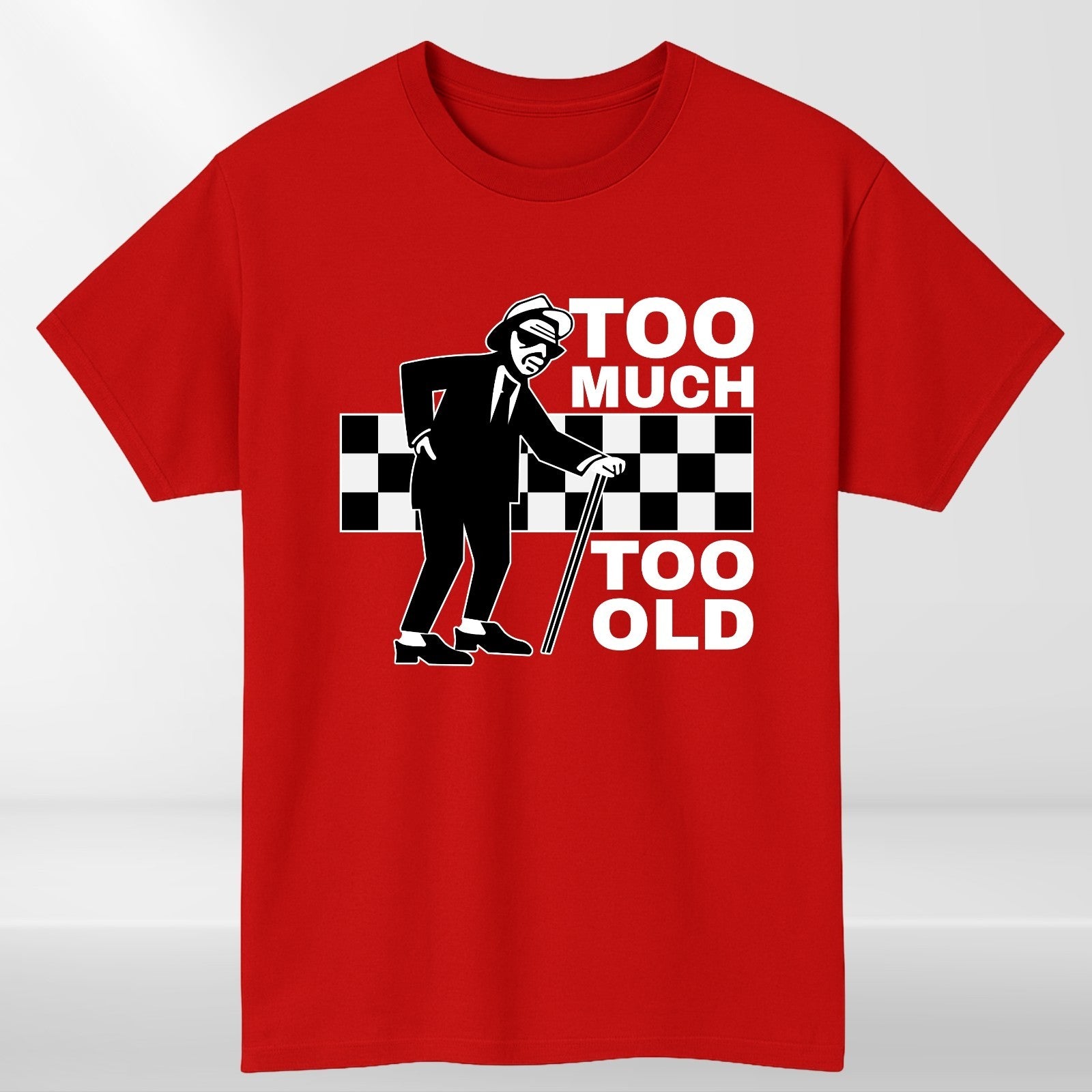 Too Much Too Old T-Shirt Ska 2 Tone Records Music Retro Top Tee