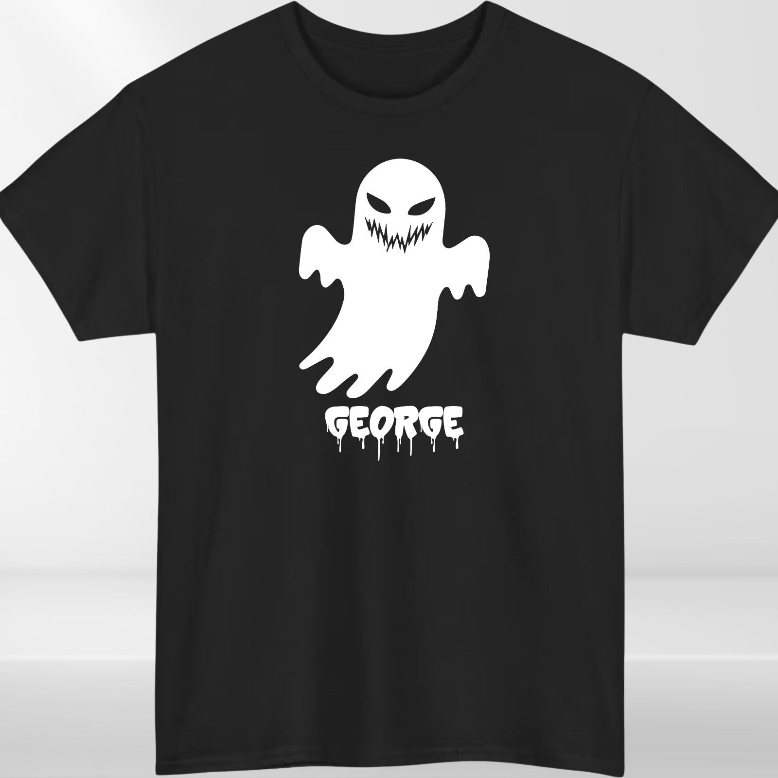 Personalised Halloween Ghost Couple T-Shirt Custom Name Spooky Scary Festive Top