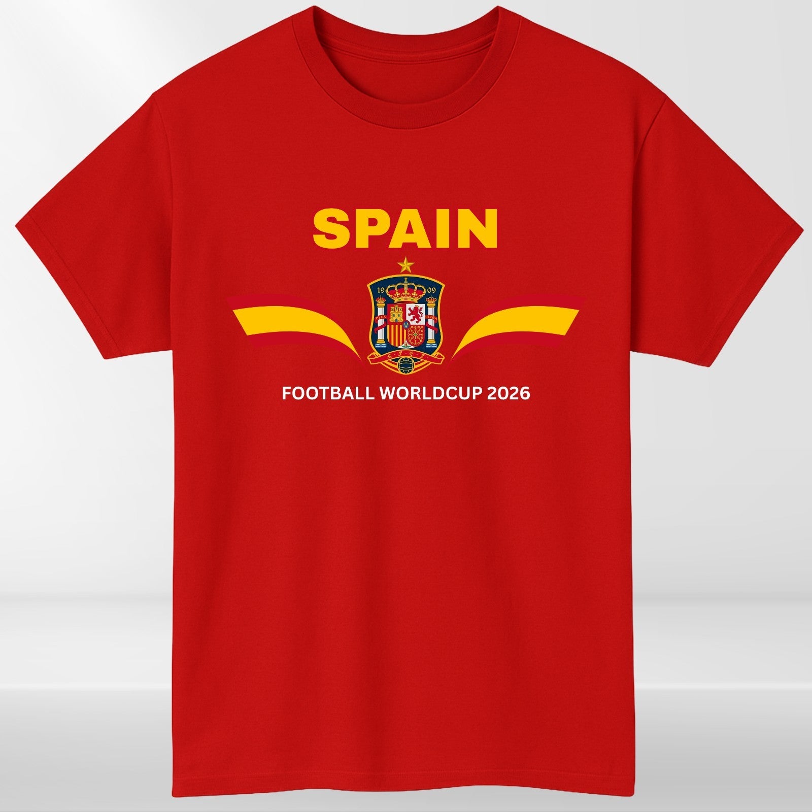 Spain Football Fan T-Shirt 2026 Supporters Flag Unisex Tee Adult World Cup Gift