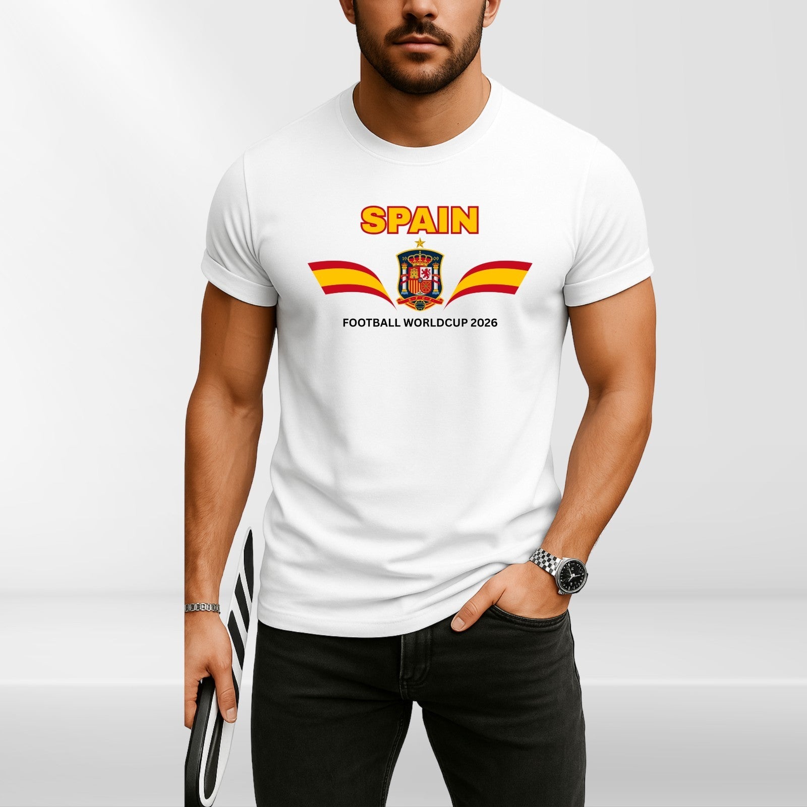 Spain Football Fan T-Shirt 2026 Supporters Flag Unisex Tee Adult World Cup Gift