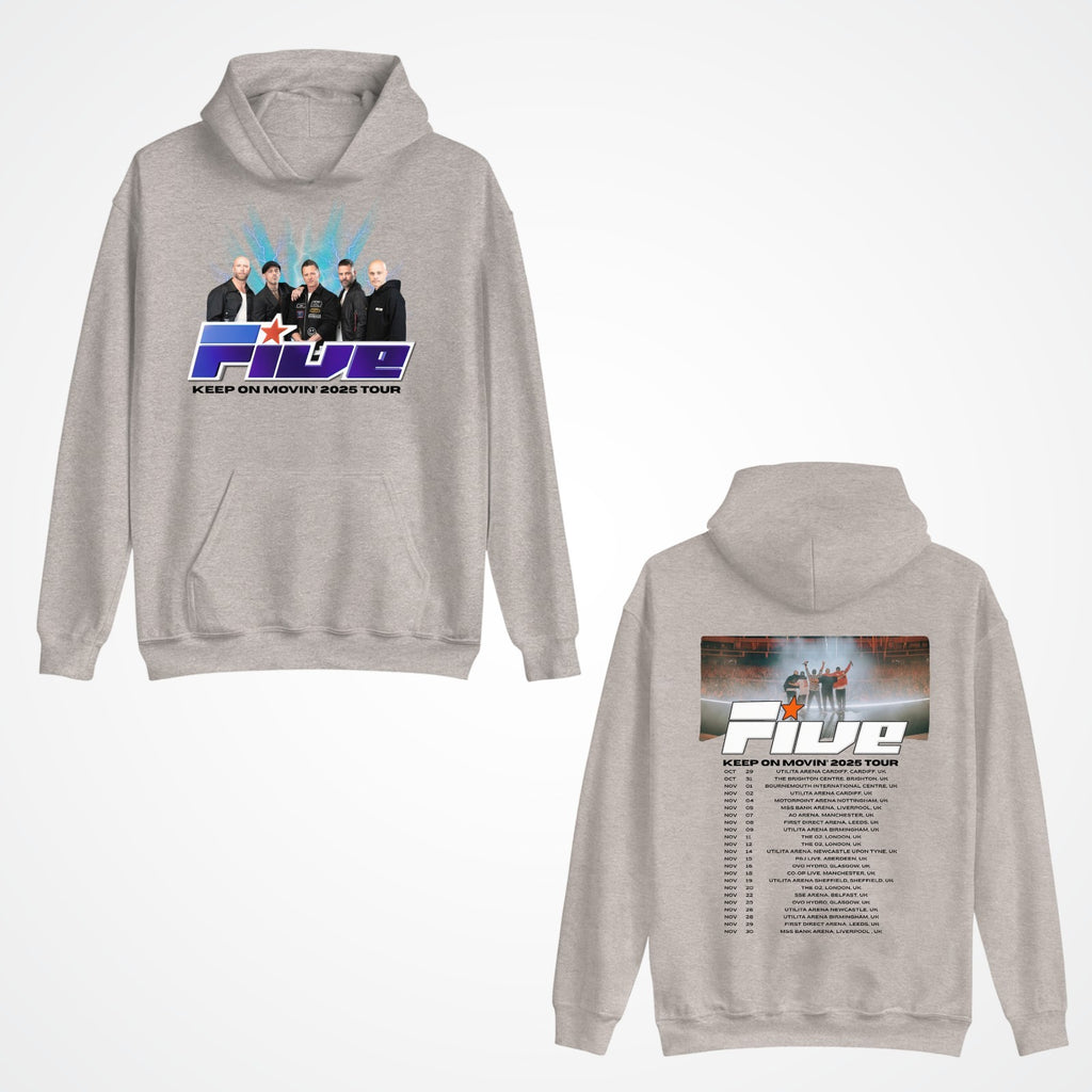 Five Keep On Movin Tour Concert 2025 Music Band Adult & Kids Reunion Uk Hoodie