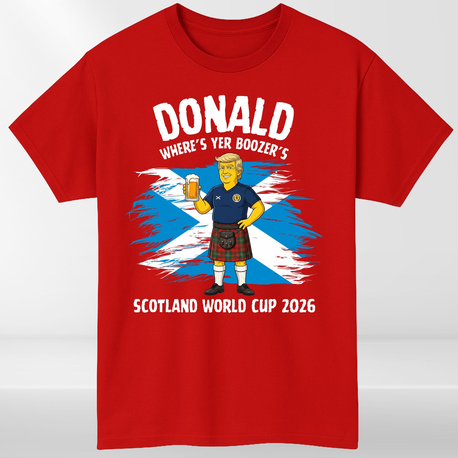 Donald Where's Yer Boozer's 2026 Scotland Football Fan Unisex T Shirt Gift