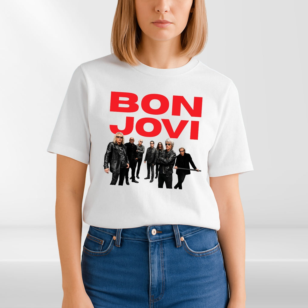 Bon Jovi Inspired T-Shirt Band Merch Heart Unisex Tee Tour Rock Top