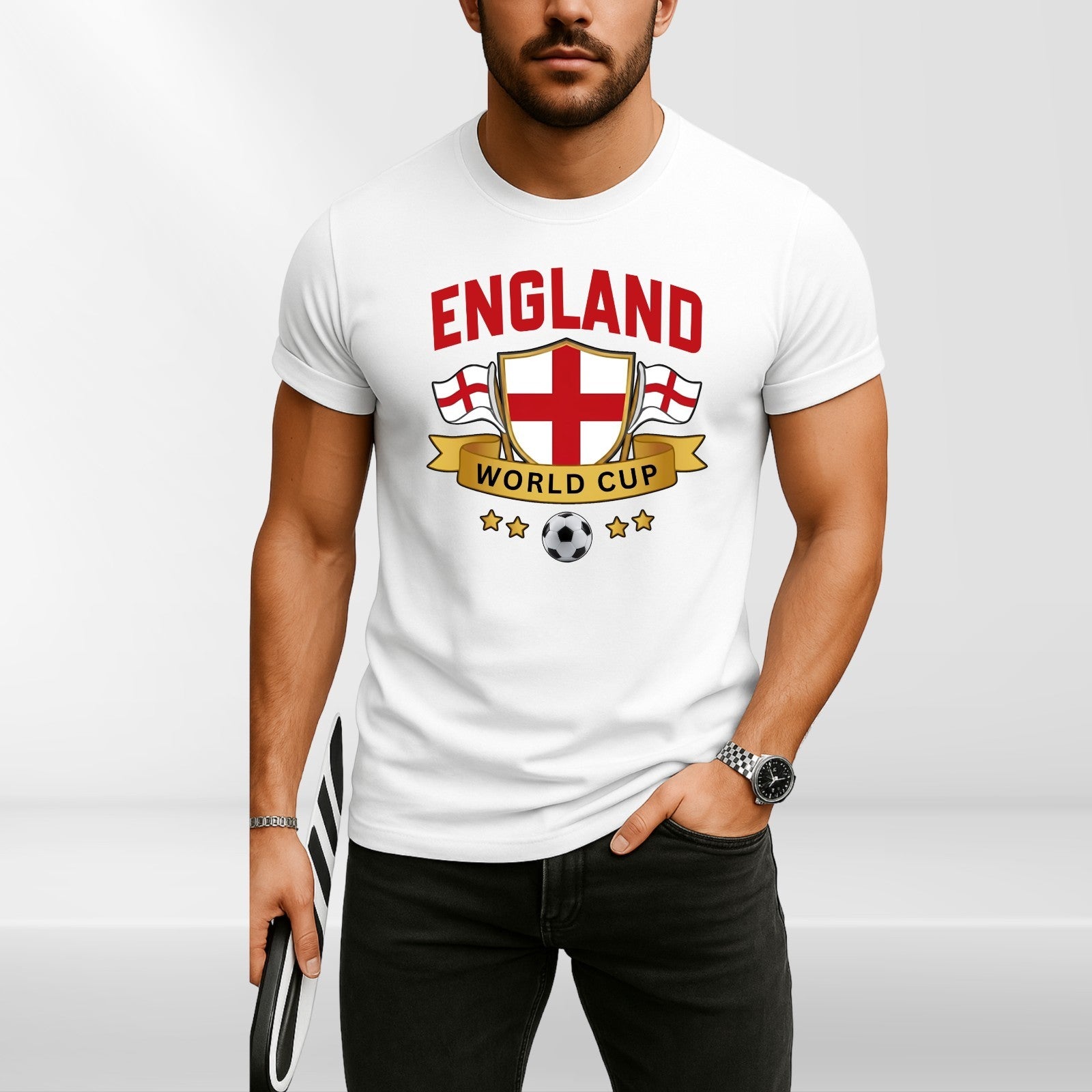England Football T Shirt 2026 Football Fans Adult Kids Tee Gift Top