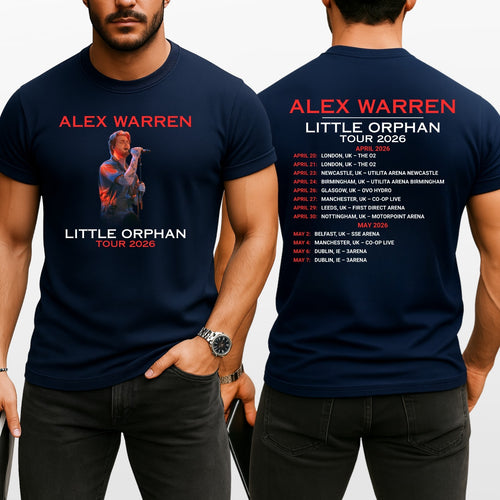 Alex Warren UK Tour 2026 T-Shirt Rock Band Music Dates Music Fan Top