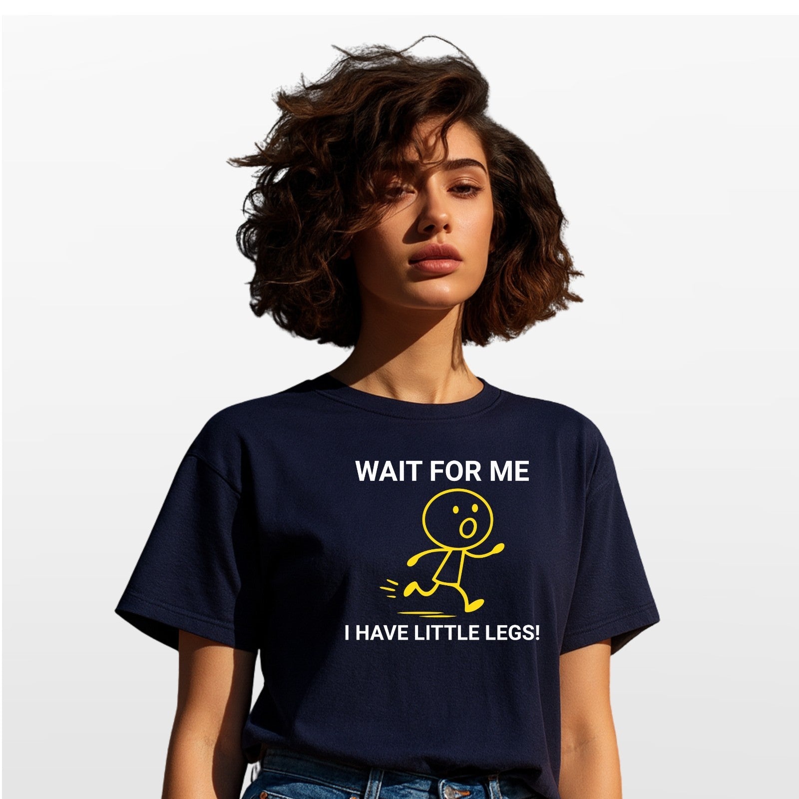 Wait For Me I Have Little Legs T-shirt Funny Running Meme Joke Kids Unisex Tee