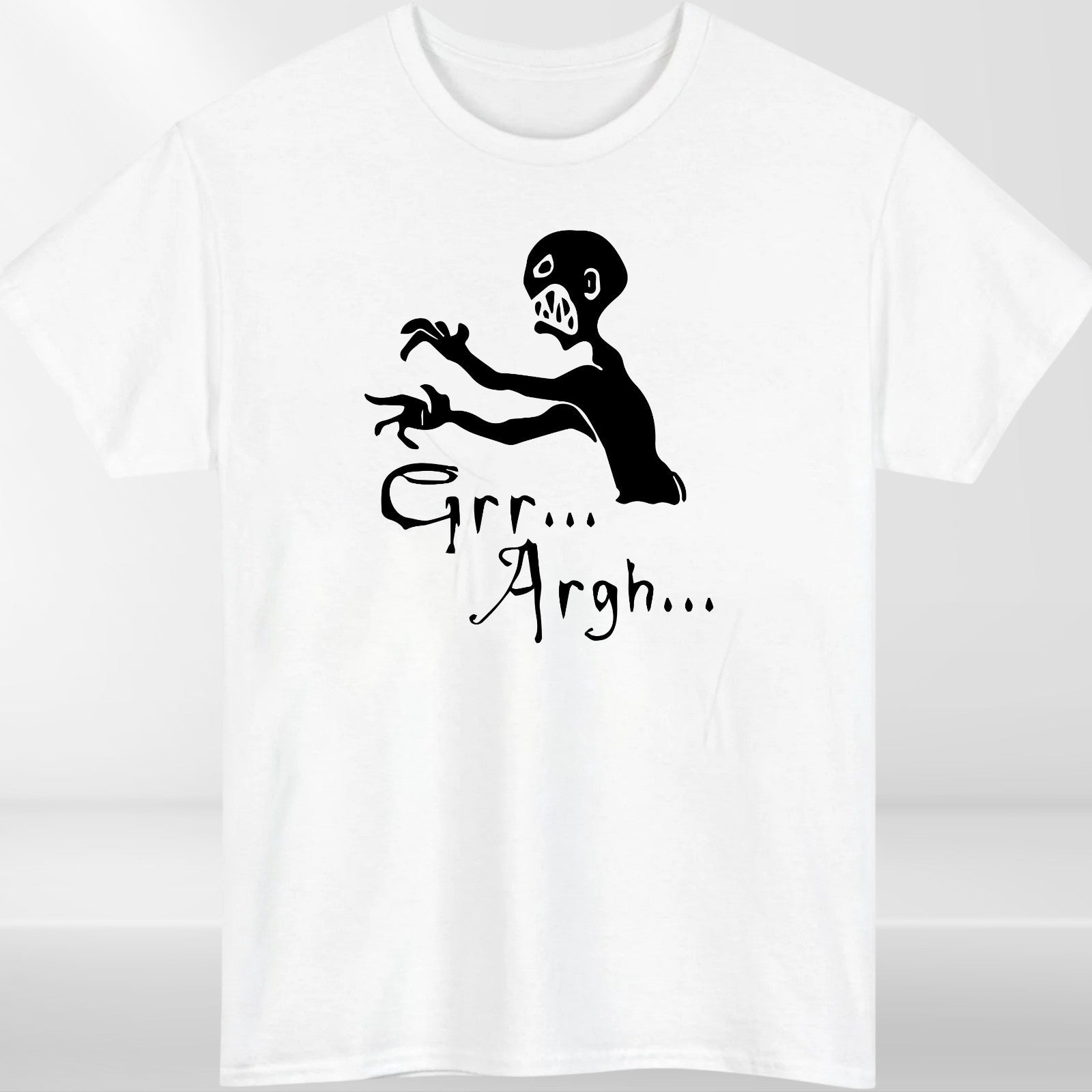 Funny Zombie T-Shirt | Grr Argh Tee | Halloween Horror Graphic Shirt | Scary Und