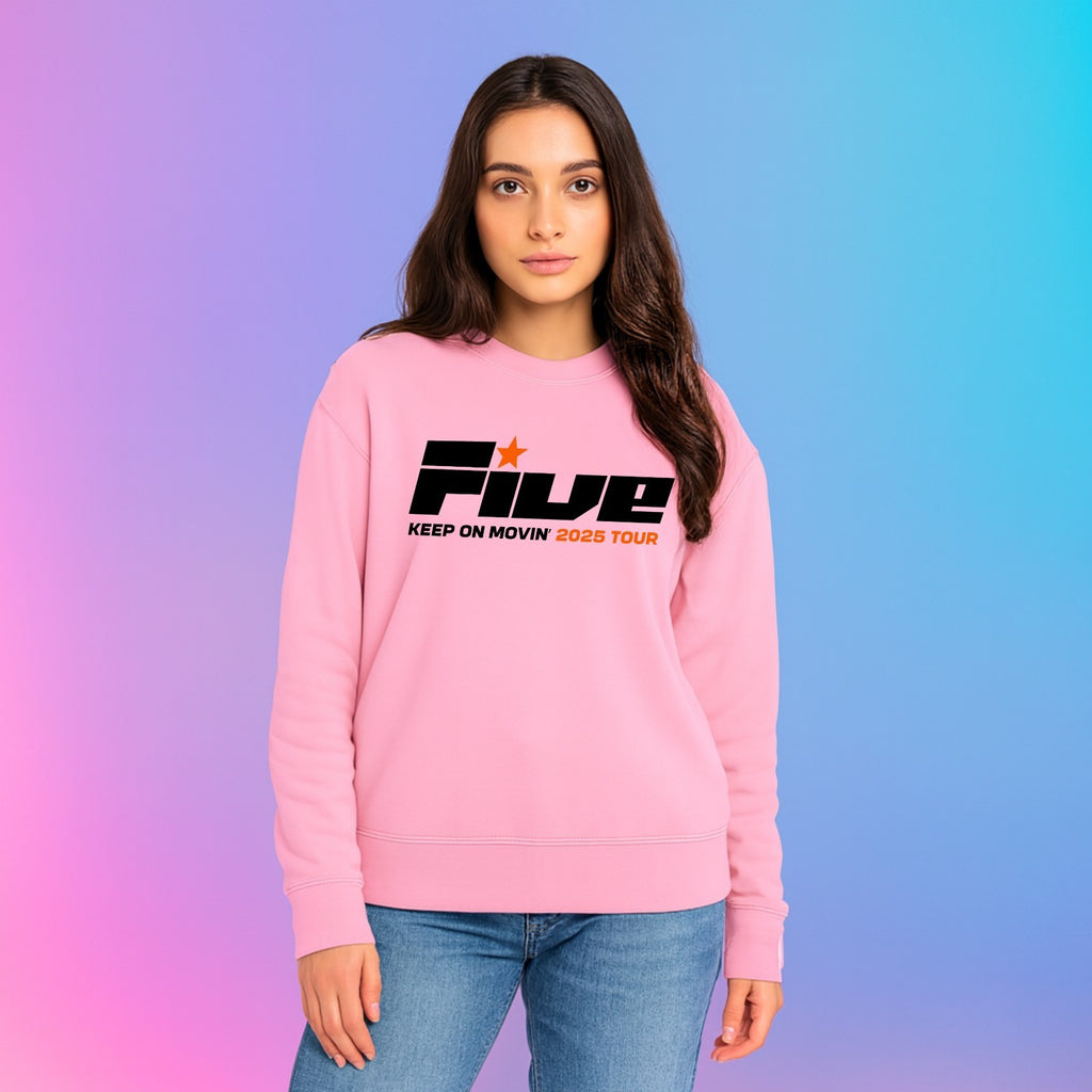 Five Keep On Movin Sweatshirt UK Tour Pop Star Concert Back Fans Gift Jumper