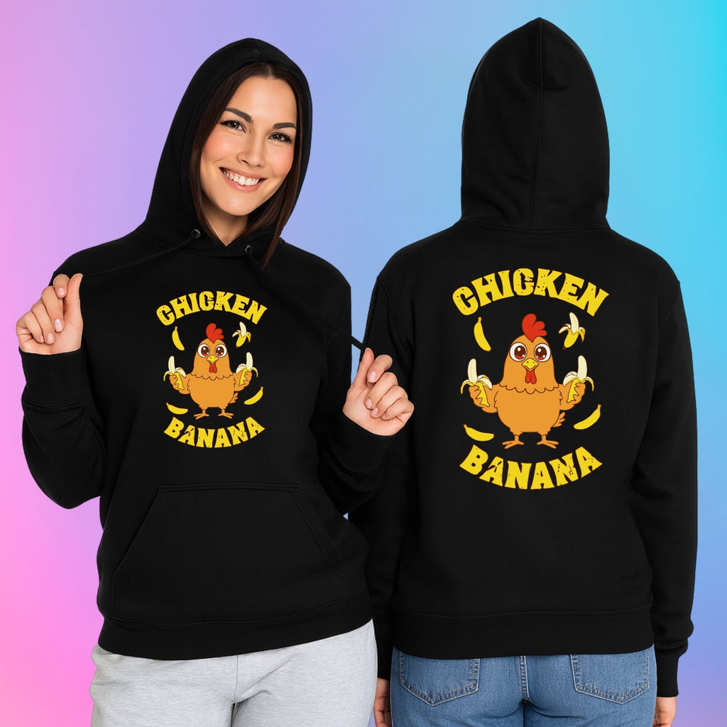 Chicken Banana Hoodie | Funny Meme Hoodie | Cute Cartoon Chicken Gift 3Y–4XL UK
