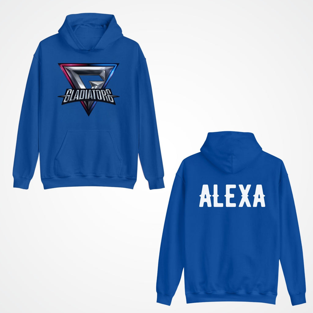 Personalised Gladiators Adult Kids Hoodie Gaming Team Gamer 90's TV Show Xmas