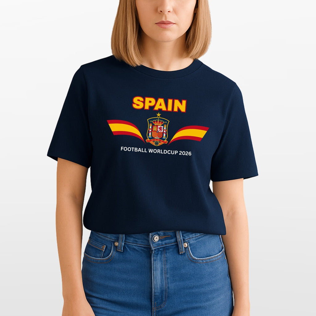 Spain Football Fan T-Shirt 2026 Supporters Flag Unisex Tee Adult World Cup Gift