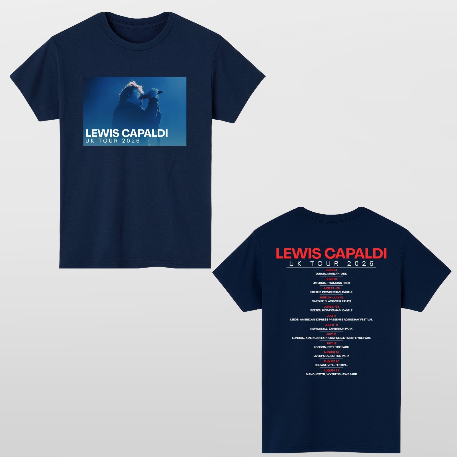 Lewis Capaldi UK Tour 2026 T-Shirt – Concert Party Music Lover Unisex Tee Top