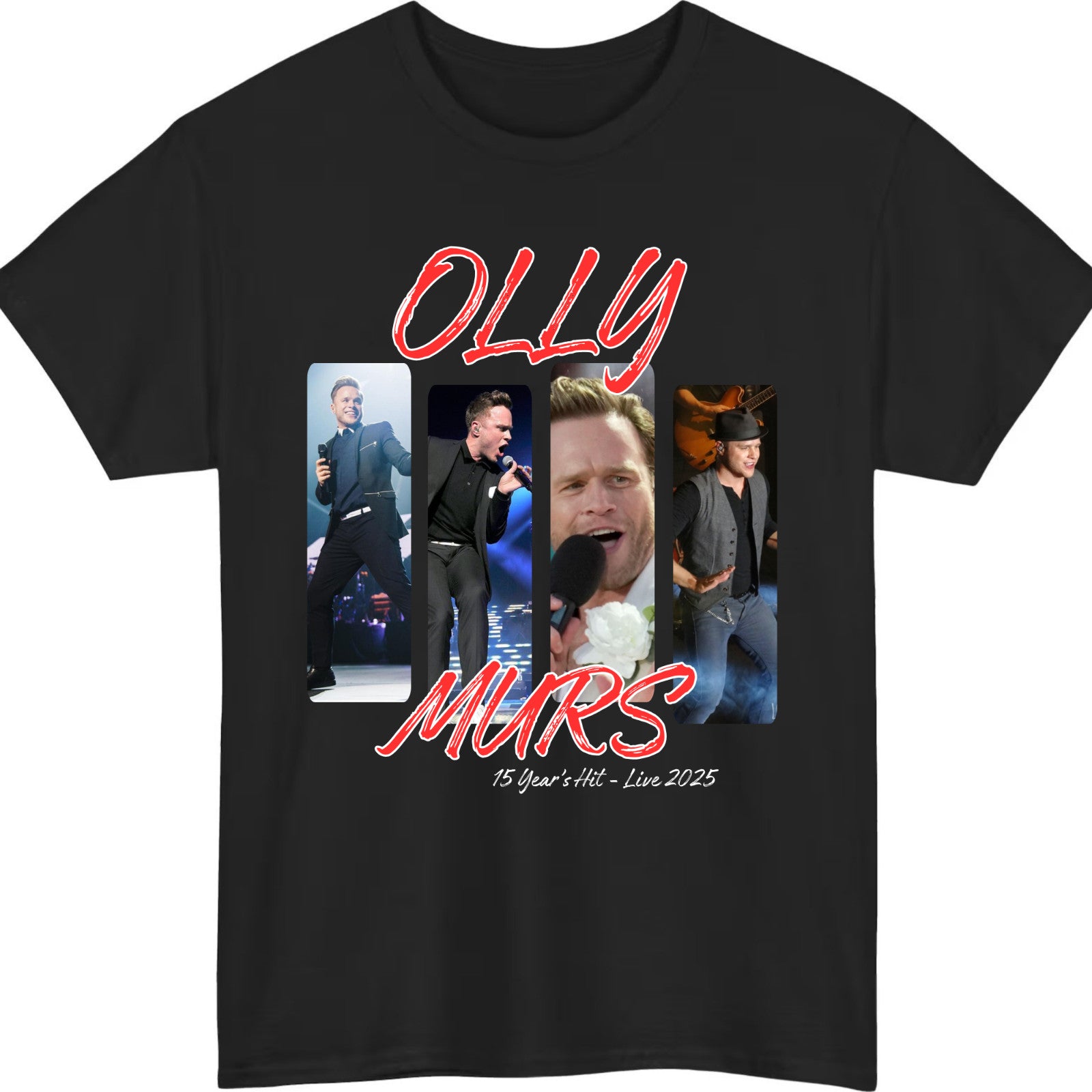 Olly Murs bootleg t shirt , Olly Murs 15 years of hits T Shirt, ,Live Concert Ts