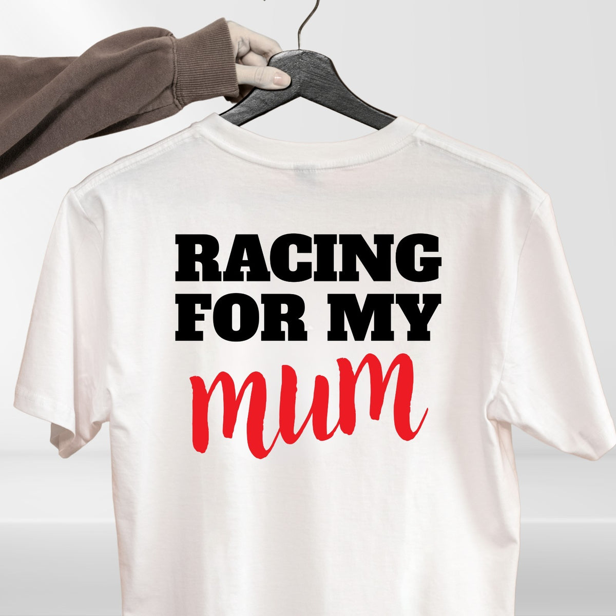 Racing For My Mum T-Shirt Charity Run Marathon Support Unisex Kids Tee