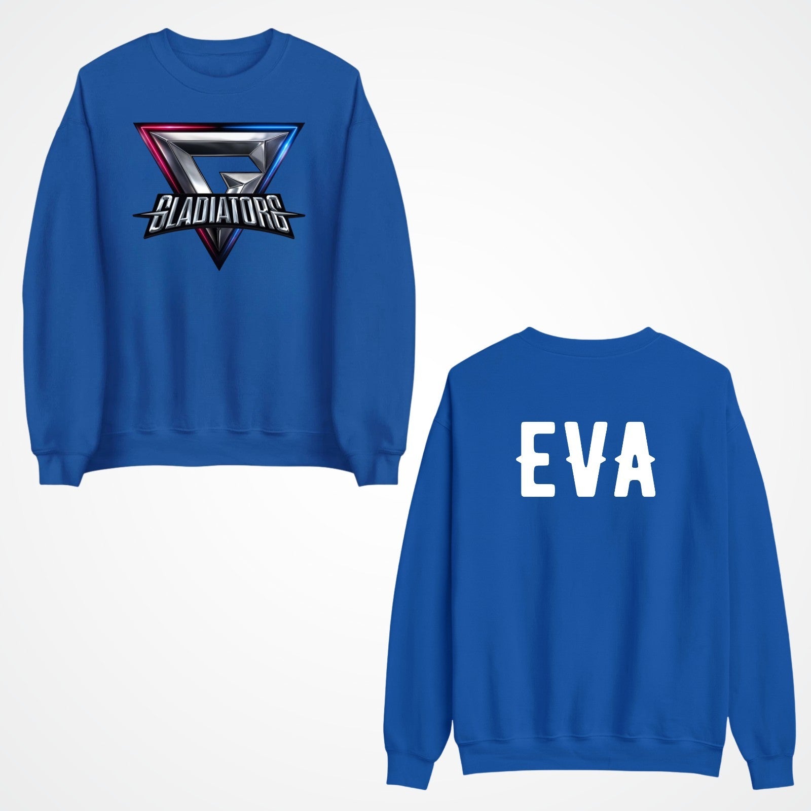 Personalised Gladiators Adult Kids Jumper  Gaming Team Gamer 90's TV Show Xmas