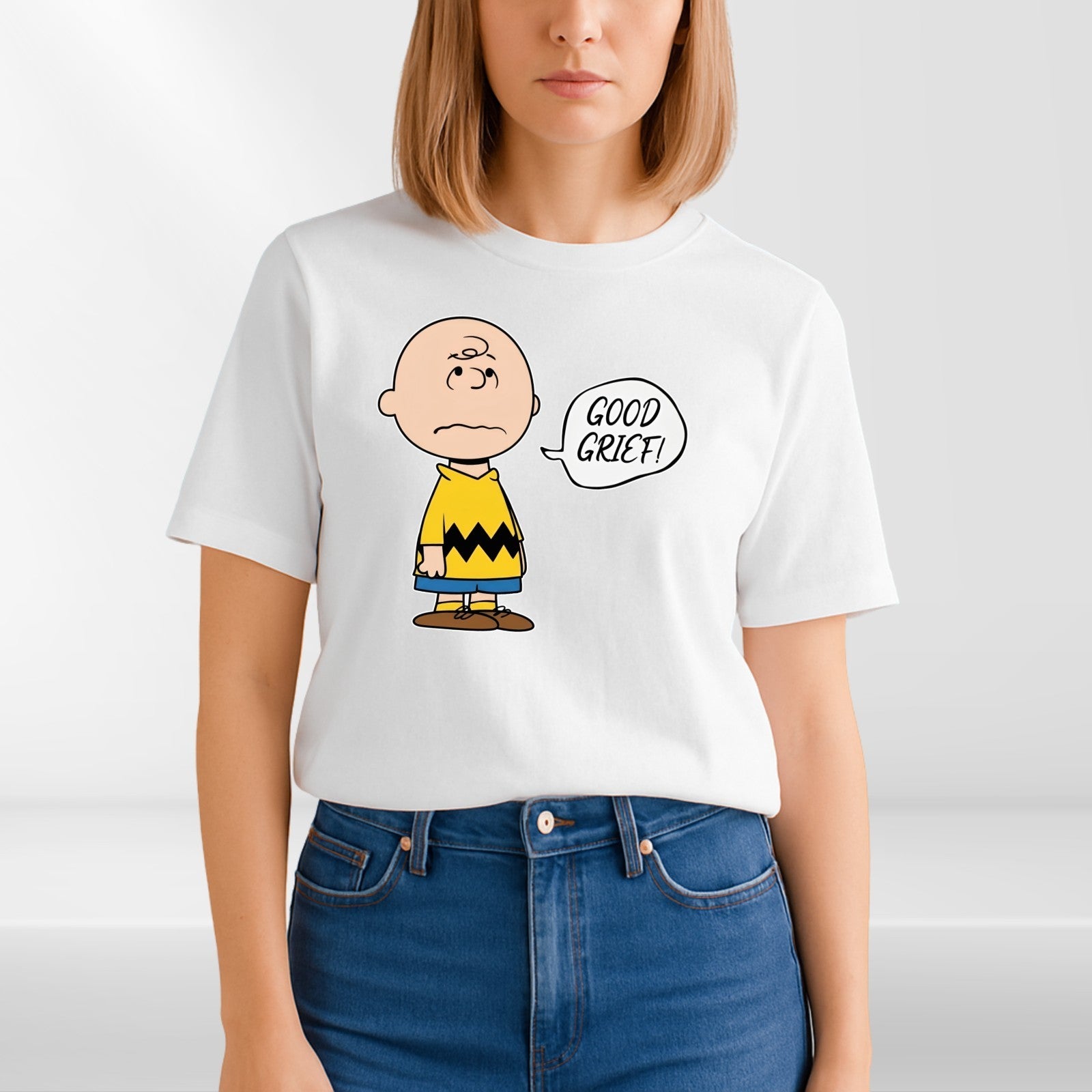 Good Grief Cartoon Unisex T-Shirt-Funny Peanuts Comic Strip Sarcastic Retro Tee